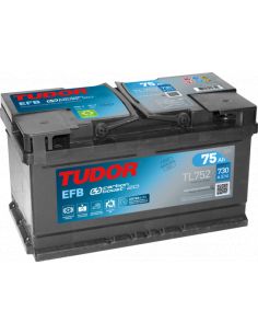 Baterí­a Tudor TL752 - EFB - 12V - 75Ah - 730A - Start-Stop