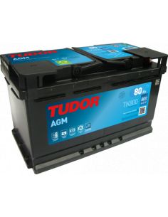 Batería Tudor TK800 - AGM - 12V - 80Ah - 800A - Start-Stop