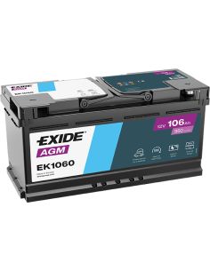 Batería Exide AGM EK1060 12V - 106h - 950A - Start-Stop