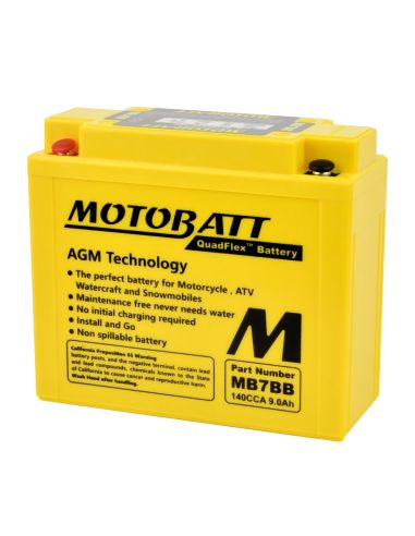 Batería Motobatt MB7BB 12V - 9.5Ah - 140A