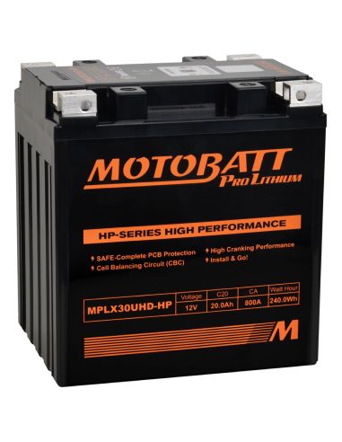 Batería Motobatt MPLX30UHD-HP 12V - 20Ah - 800A